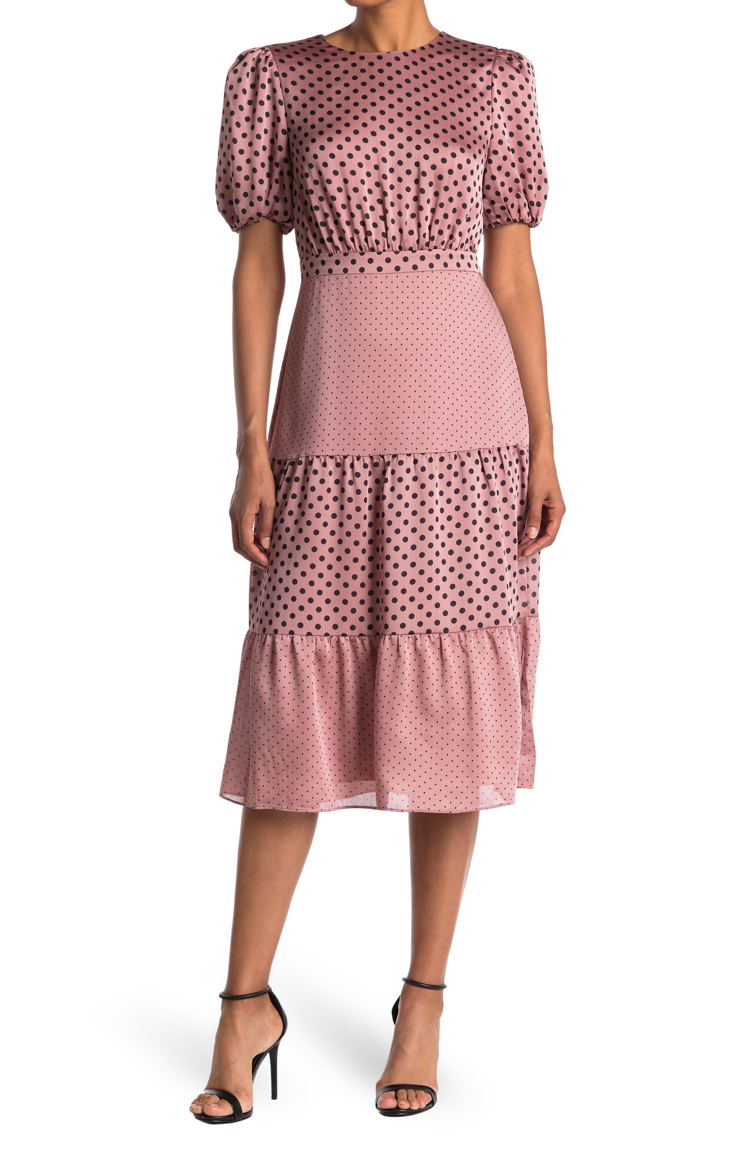 ted baker pink polka dot dress