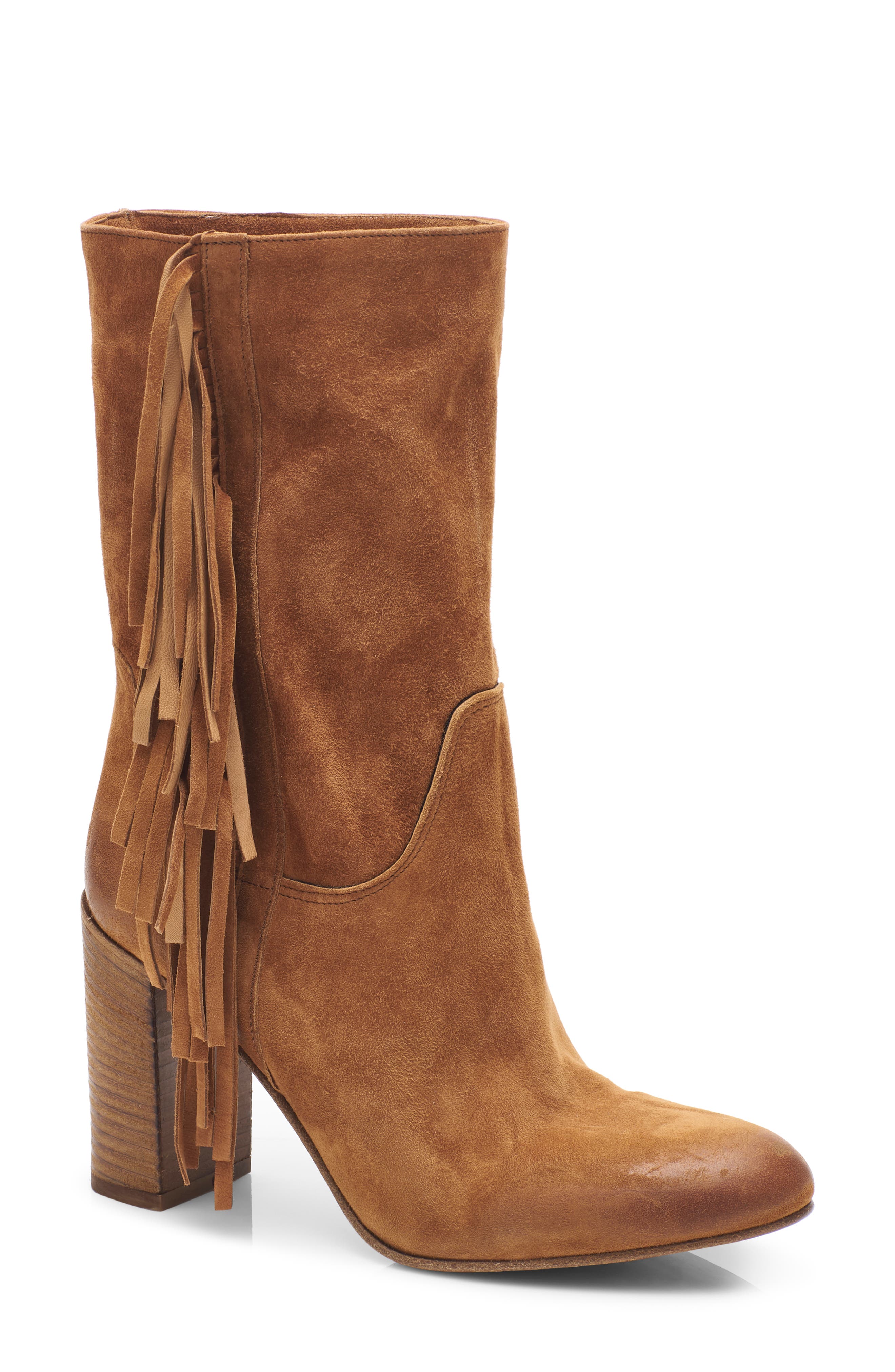 Wild Rose Slouch Fringe Boot 