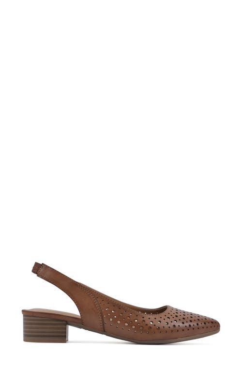 Shop White Mountain Footwear Boronic Slingback Pump In Chestnut/smooth