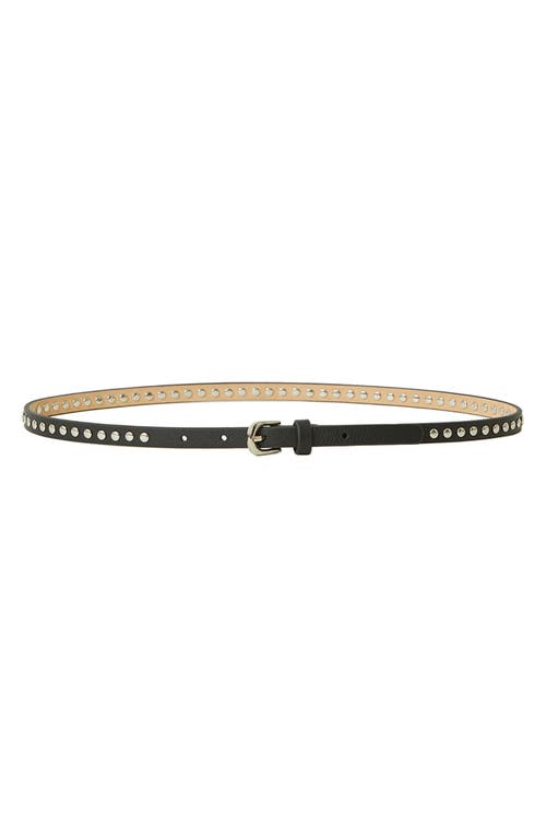 B-low The Belt Liz Stud Leather Belt In Black Silver