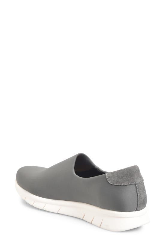 Shop Comfortiva Cate Wedge Slip-on Sneaker In Smoke Fabric