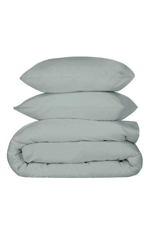 Nate Home by Nate Berkus Signature 400-Thread Count Percale Duvet Cover Set in Limestone (Pale Aqua) at Nordstrom