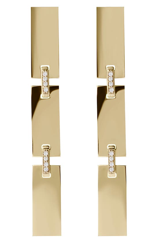 Shop Lana Tag Link Linear Drop Earrings In Gold