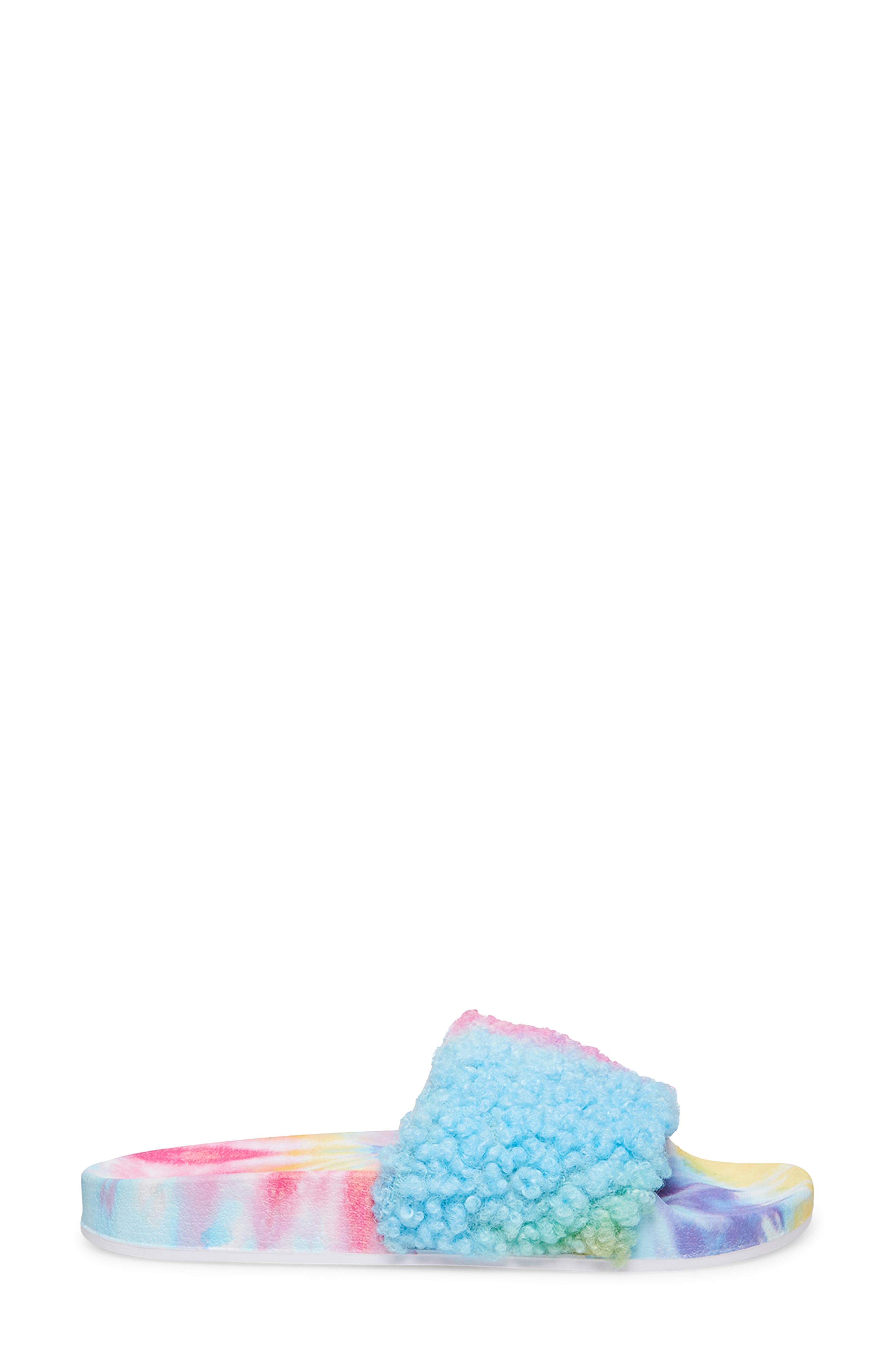 shear faux shearling slide slipper