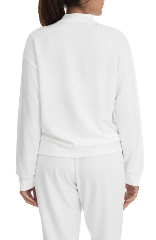 NANETTE LEPORE NANETTE LEPORE PLAY IMITATION PEARL STUDDED BOMBER JACKET
