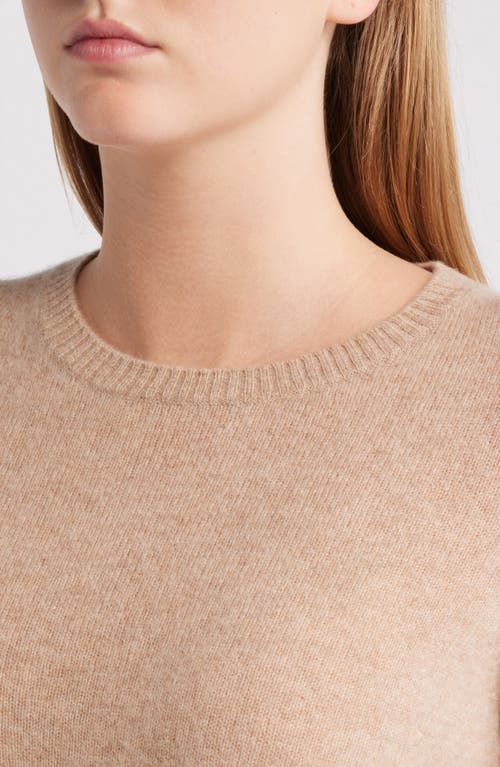 Caslonr Caslon(r) Cashmere Crewneck Sweater In Tan Camel Dark Heather