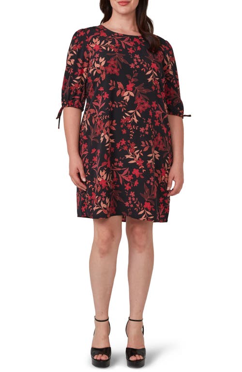 Shop Estelle Print Shift Dress In Pink/black