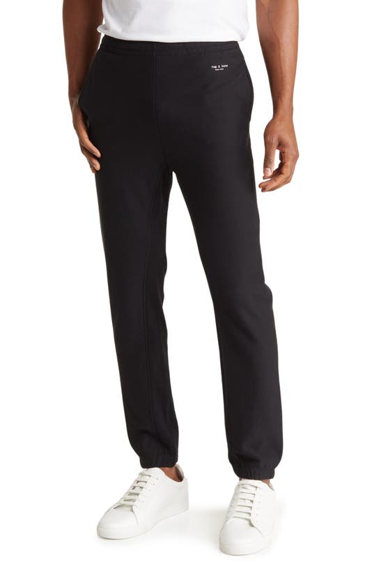 Rag & Bone City Organic Cotton Sweatpants In Blk