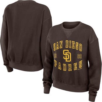 Women's San Diego Padres Black/Brown Plus Size Pop Fashion Button-Up Jersey