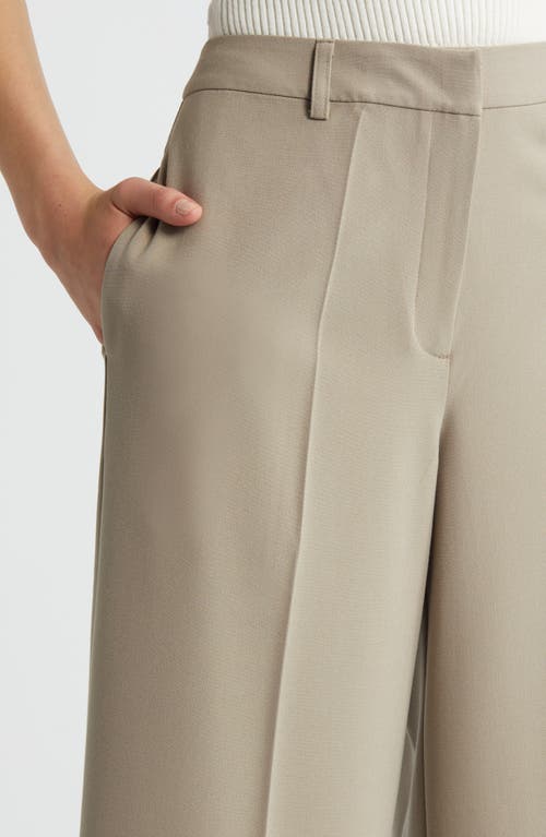 Shop Open Edit Wide Leg Pants In Grey Chia