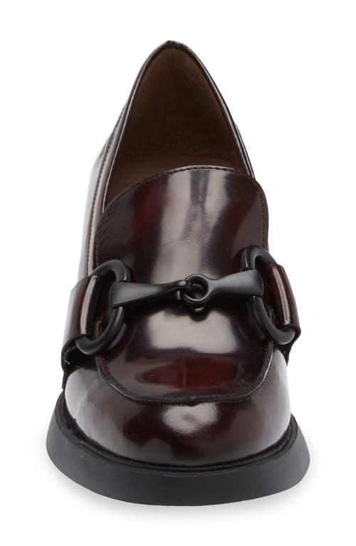Wonders Block Heel Bit Loafer In Regata Vino