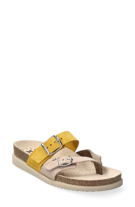 Shop Mephisto Happy Slide Sandal In Warm Grey Combo 62860