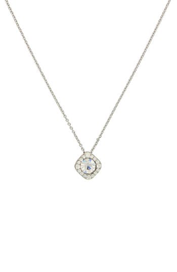 Shop Olivia Welles Klara Crystal Pendant Necklace In Silver/clear