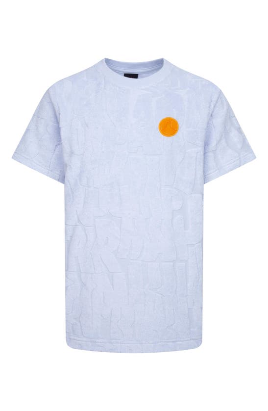 Shop Jordan Kids' Fuel Up Cool Down Terry Cloth T-shirt In Football Gray