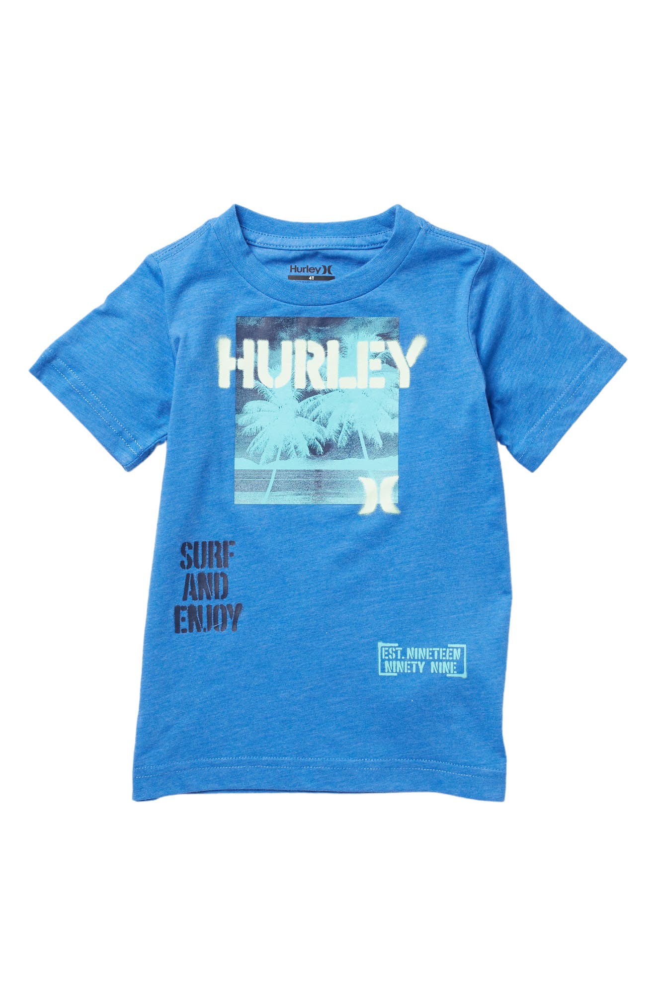 Hurley Kids' Stencil Beach Graphic T-shirt In B97pacific