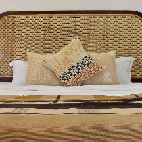Heirloom Naga Lanjon Handwoven Pillow In Brown