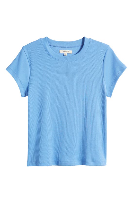 Shop Madewell Supima® Cotton Rib T-shirt In Celeste