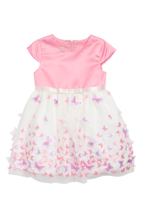 Kids' Butterfly Appliqué Tulle Dress (Little Kid)