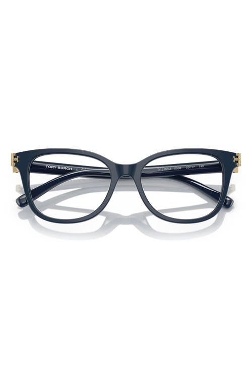 Tory Burch 51mm Square Optical Glasses In Navy