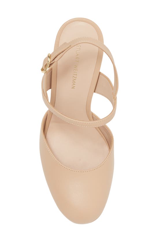 Stuart Weitzman Avenue Platform Pump In Golden Beige
