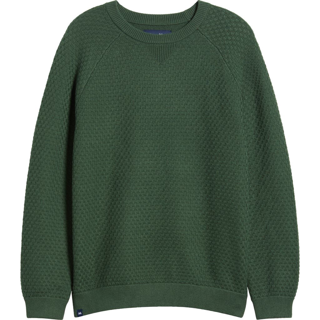 Mizzen + Main Mizzen+main Hillcrest Crewneck Sweater In Spruce Solid