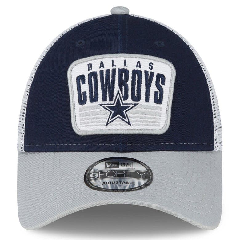 Lids Dallas Cowboys New Era Youth Two-Tone Patch 9FORTY Trucker Hat -  Navy/Gray