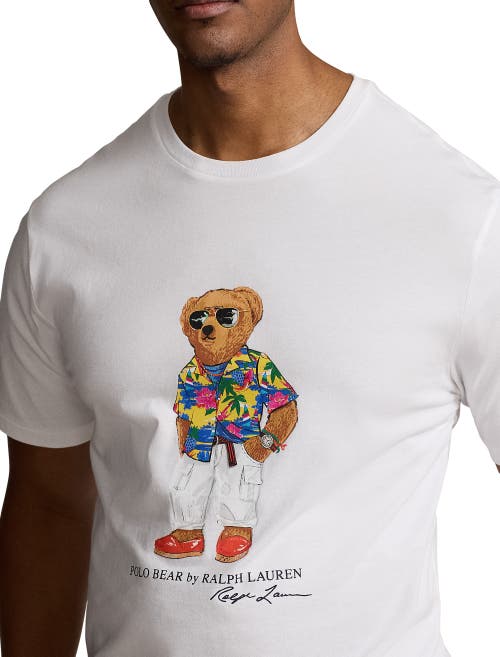 Shop Polo Ralph Lauren Beach Bear Jersey T-shirt In White