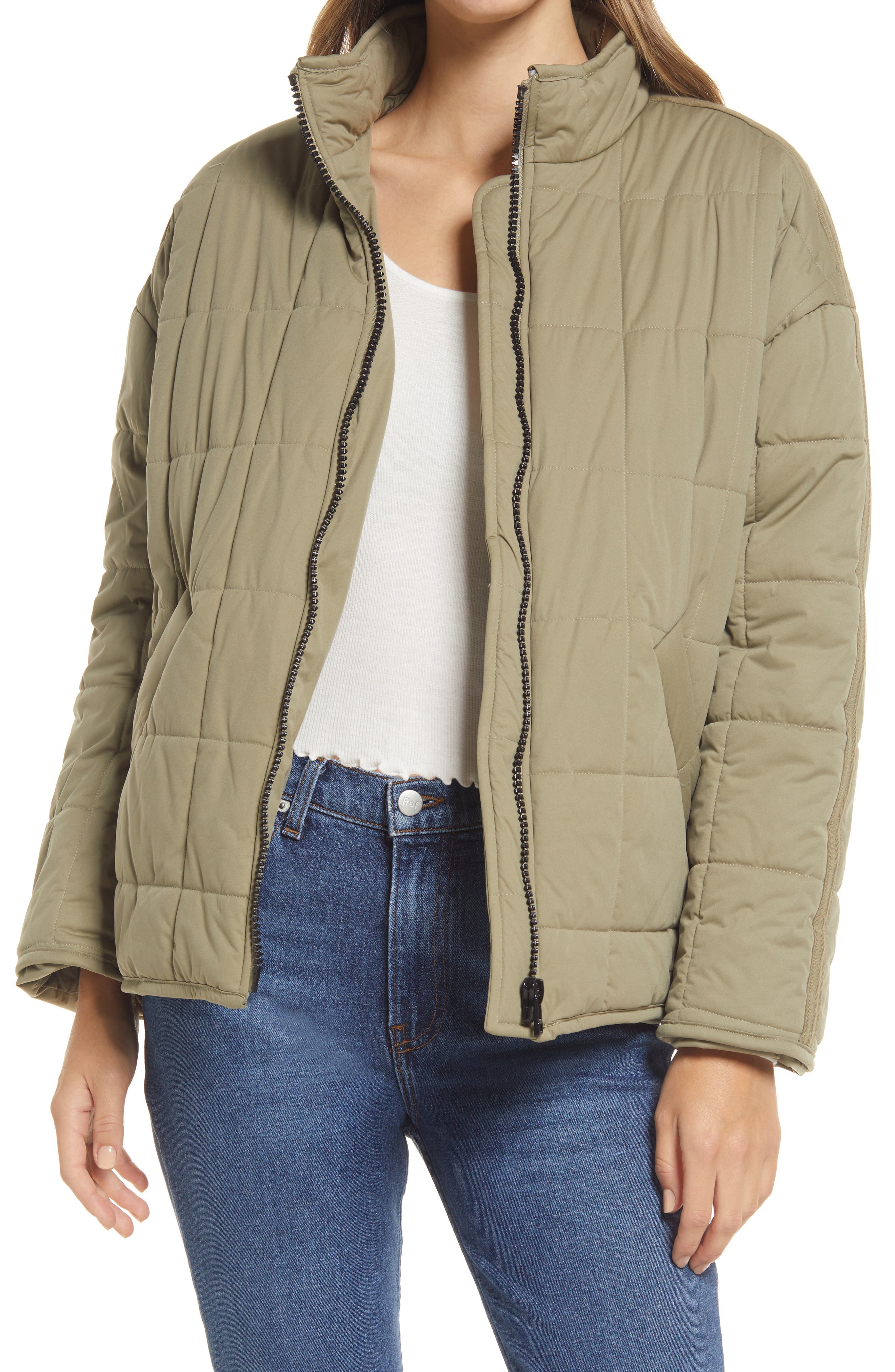 water resistant quilted jacket