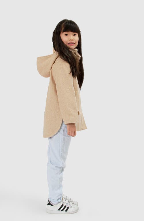 Belle & Bloom When I Grow Up Detachable Hooded Coat In Pale Oat