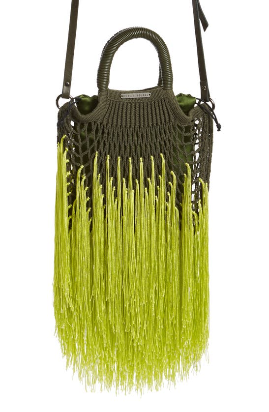 PETIT KOURAJ MINI FRINGE TOP HANDLE BAG