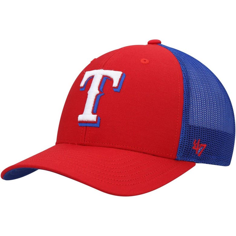 47 ' Red Texas Rangers Secondary Trucker Snapback Hat