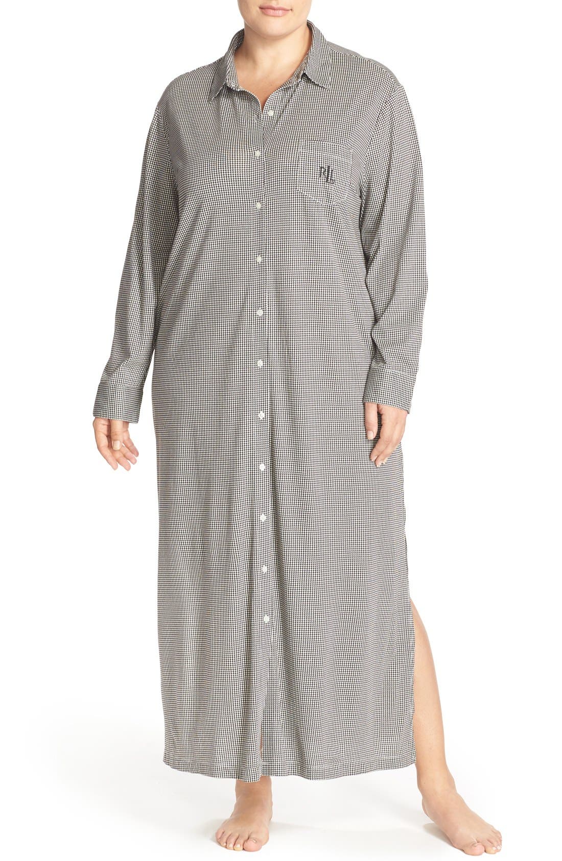 Lauren Ralph Lauren Maxi Sleep Shirt (Plus Size) Nordstrom