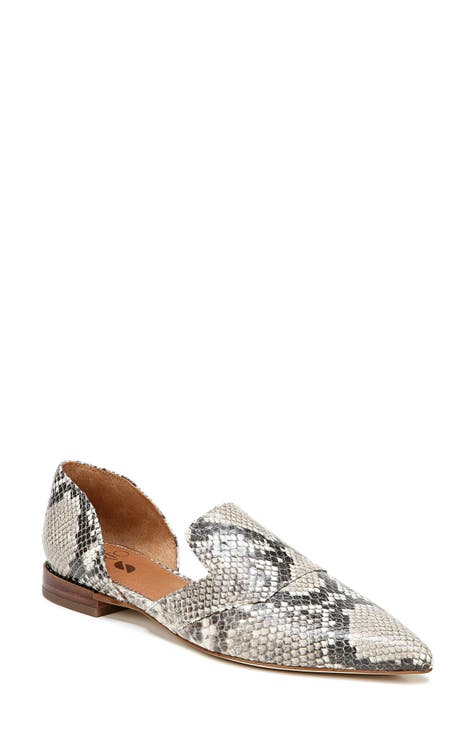 beige studded flats