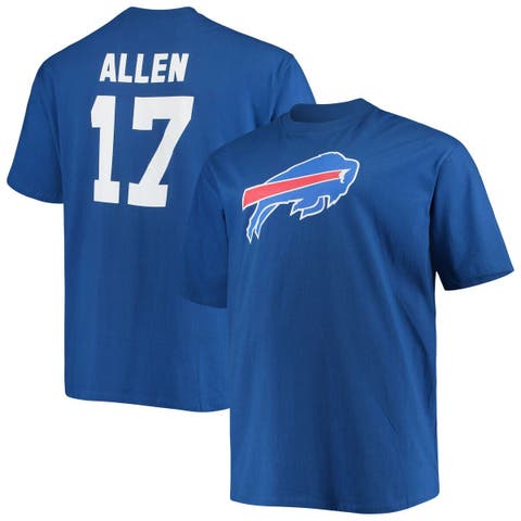 Men's Fanatics Branded Josh Allen Royal Buffalo Bills Big & Tall Fleece Name & Number Pullover Hoodie