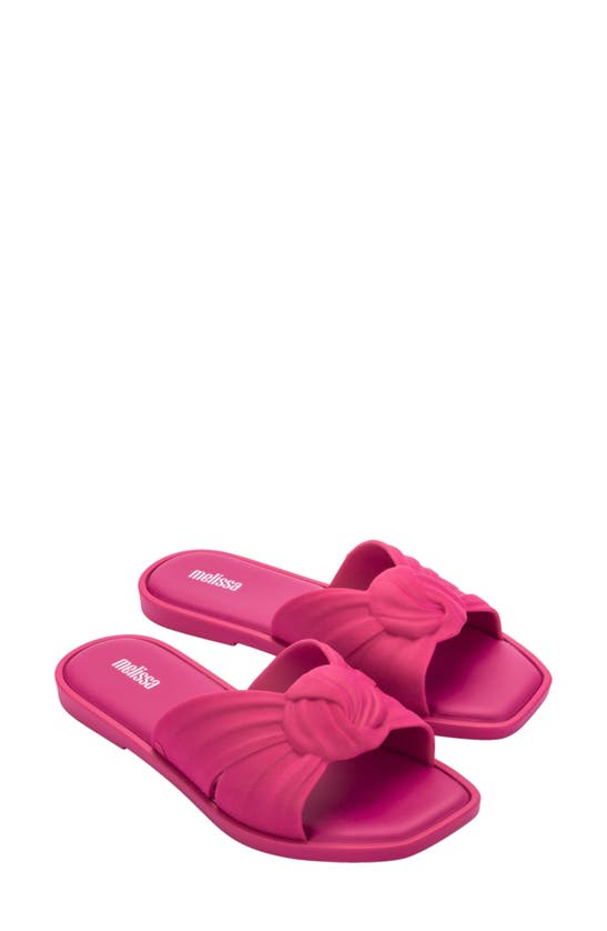 Melissa Plush Slide Sandal In Pink