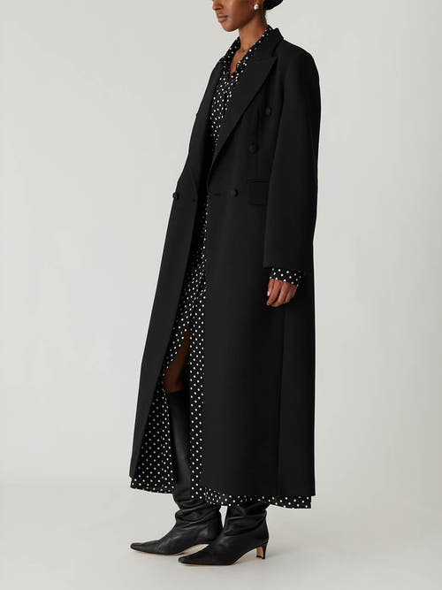 Rebecca Taylor Refined Suiting Crombie Coat In Black