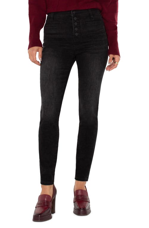 Shop Liverpool Abby Exposed Button High Waist Ankle Skinny Jeans In Lost Creek