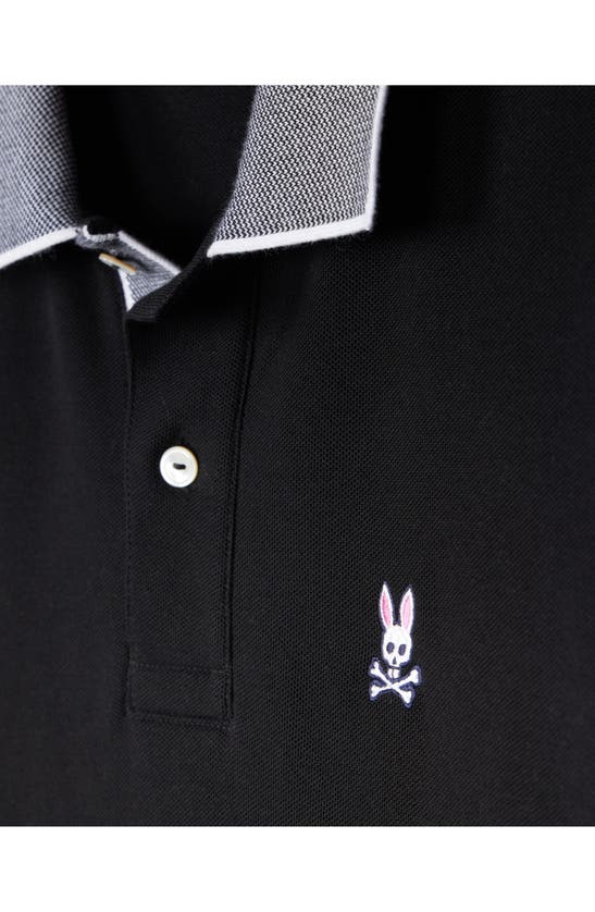 Shop Psycho Bunny Southport Pima Cotton Piqué Polo In Black