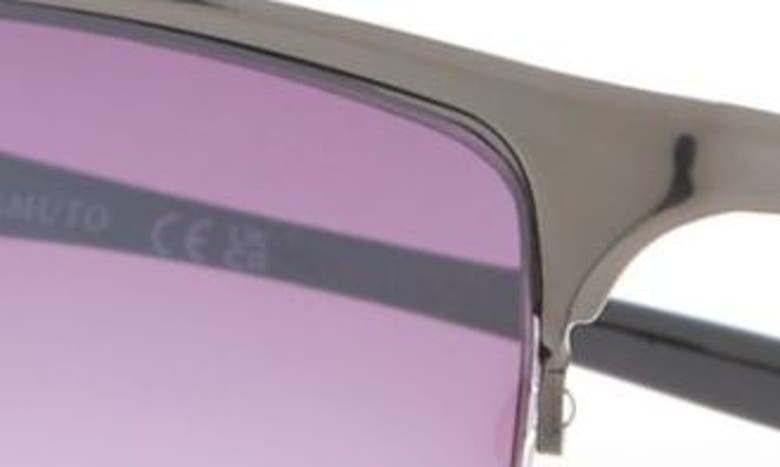 Vince Camuto 62mm Rimless Retro Rectangle Sunglasses In Gunmetal