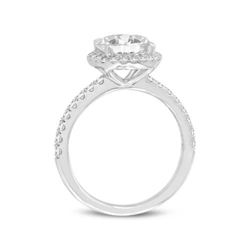 Asany Love Grown Collection 14k White Gold Round Cut Lab Grown Diamond Halo Engagement Ring In 14k White Gold