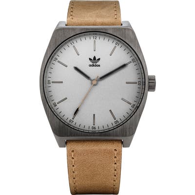 Adidas Process Leather Strap Watch,