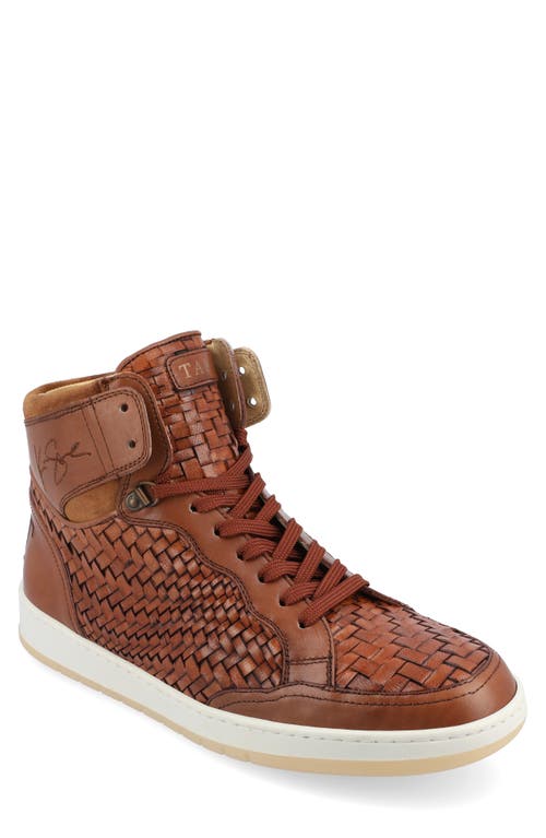 TAFT The Rapido Woven High Top Sneaker Brown at Nordstrom,