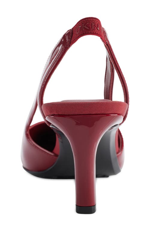 Shop Dkny Carson Pointed Toe Slingback Pump In Ruby Red