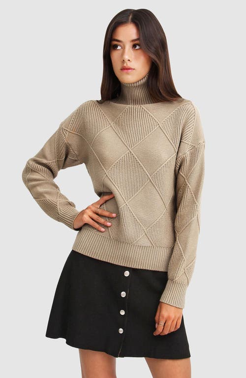 Belle & Bloom The Academy Turtleneck Jumper In Oat