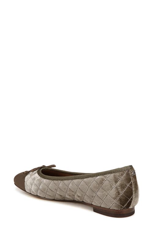 Shop Sam Edelman Marilyn Cap Toe Ballet Flat In Dark Silver Sage