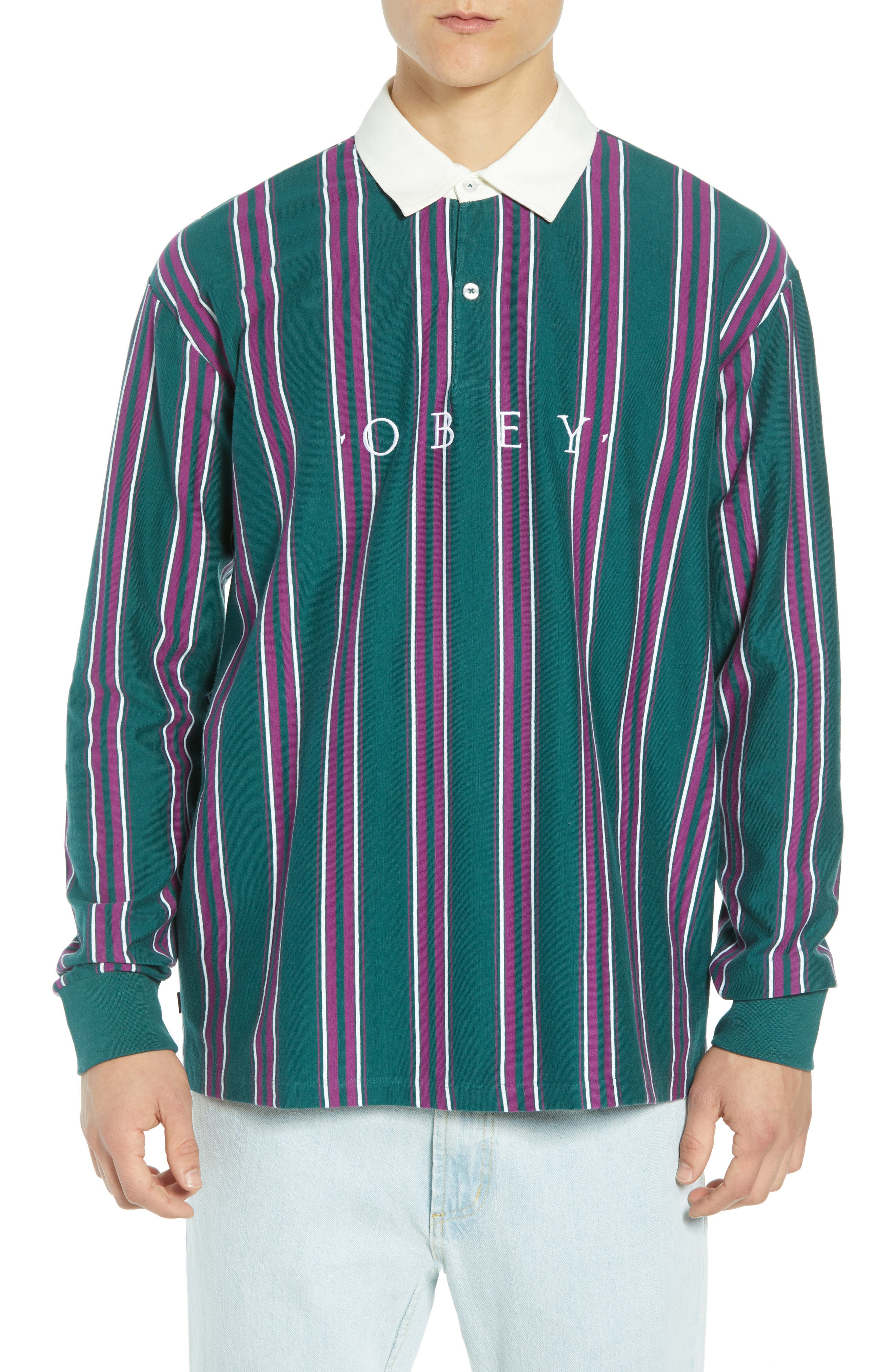 obey polo long sleeve