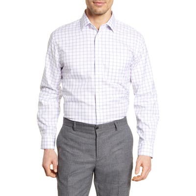 Nordstrom Shop Smartcare(TM) Traditional Fit Plaid Dress Shirt - Pink