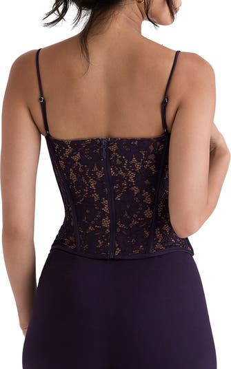 Mila Floral Lace Underwire Corset Camisole