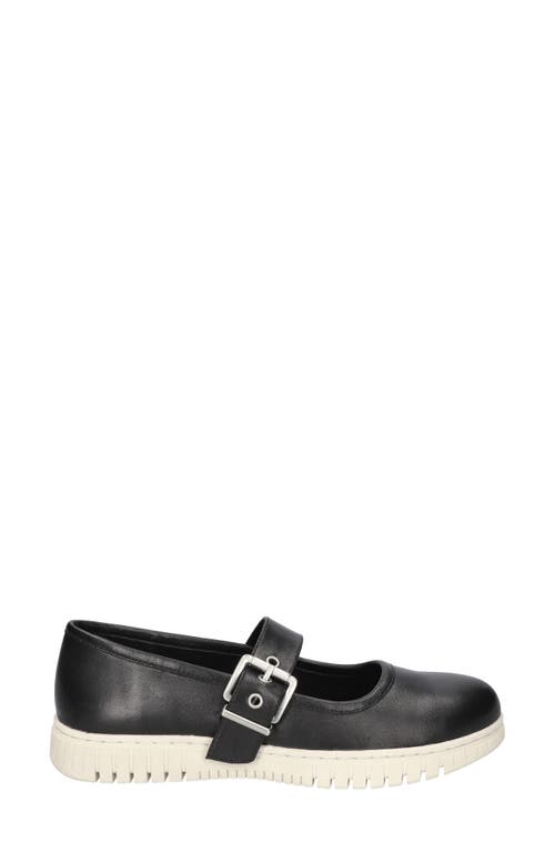 Shop Bella Vita Astro Mary Jane Flat In Black Leather