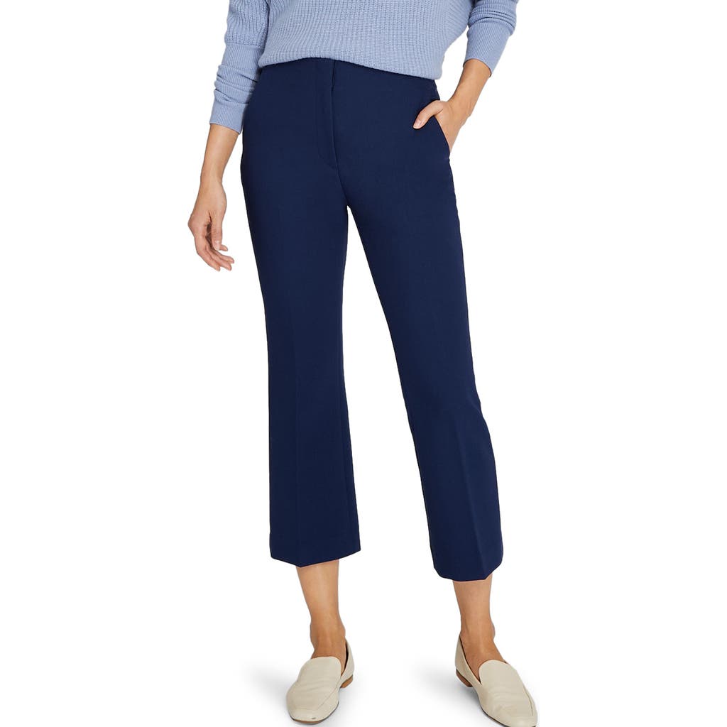 Club Monaco Crop Kick Flare Pants In Navy/bleu Marine